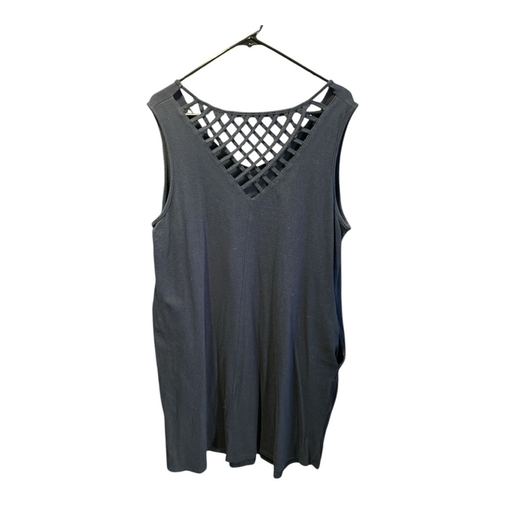 Dark Grey Sleeveless Livi Dress with Lattice Back - Picture 2 of 2